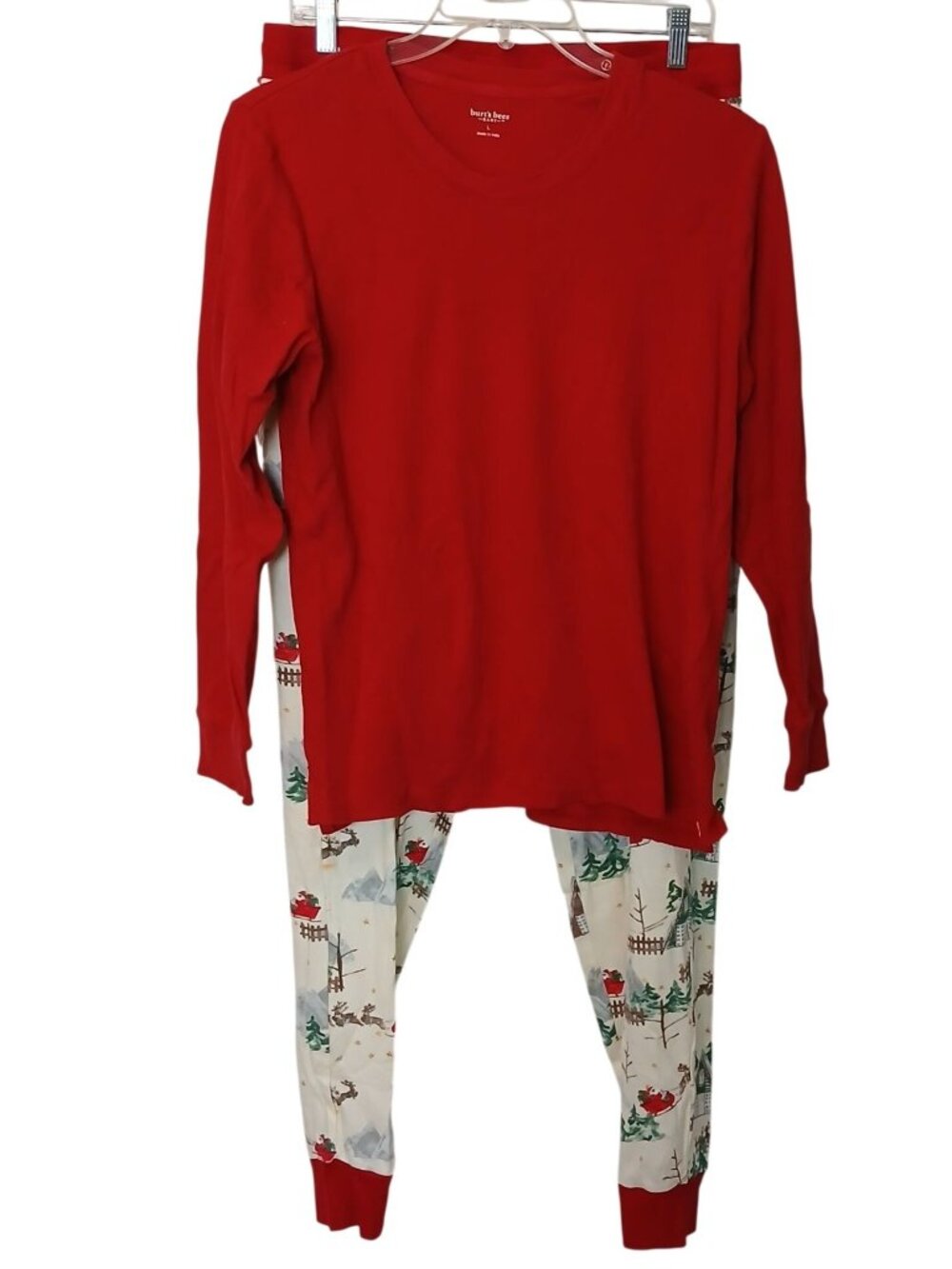 Burts Bees Pajamas Family Unisex Adult Sz L Christmas Set Organic Cotton #L14